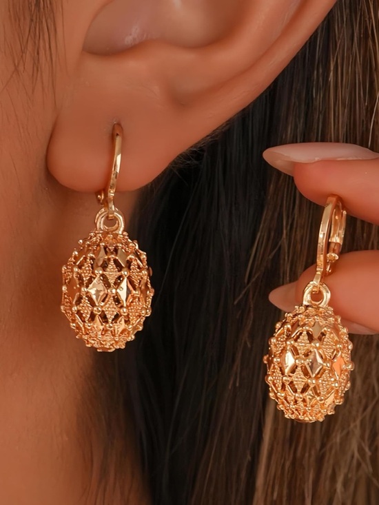 Anthropologie Jewelry - Anthropologie Gold Filigree Orb Drop Earrings